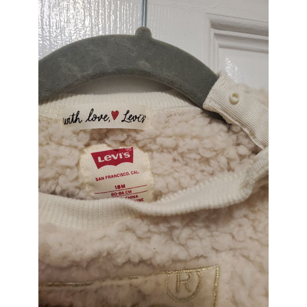 Baby Girl Levi's White & Gold 18M Sweater set - Picture 2 of 5
